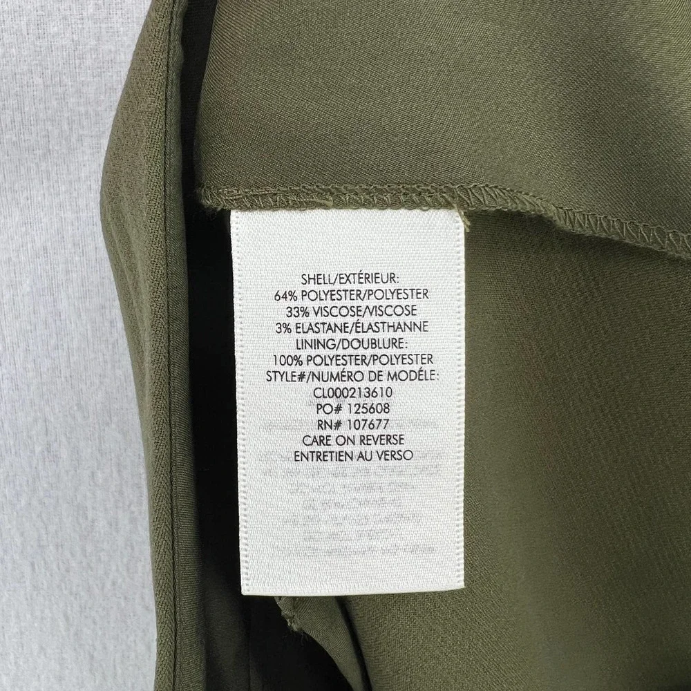 ALICE + OLIVIA Shorts Womens 6 Olive Green Cady High Waist Clean Short NWT - Picture 6 of 16